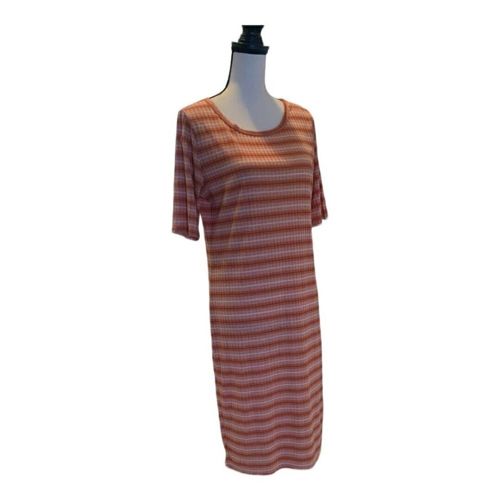 LuLaRoe Womens Carley Dress Size L Orange